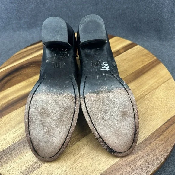 Frye Boots Womens 8.5 Meghan Ankle Bootie Black Round Toe Block Heels 3476790 - Picture 10 of 12